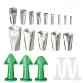 Jogo de 22 bicos de calafetagem de aço inoxidável e silicone,ferramentas para aplicação e acabamento de adesivos e rejuntes de silicone,espátulas finalizadoras e ferramentas para acabamento