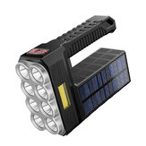 Bikight® 8LED+COB 4Modes Super Bright Portable Solar Flashlight USB Rechargeable Power Indicator Searchlight Waterproof Strong Spotlight