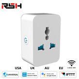 Tomada universal RSH US Plug WiFi e bluetooth Tomada de conversão multifuncional 10A/16A Wifi Switch para Amazon Alexa Google Home IFTTT