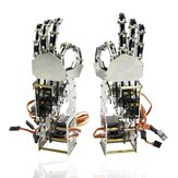 DIY 5DOF Robot Beş Parmaklı Metal Manipülatör Kol Sol ve Sağ El QDS-1601