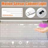 20CM 30CM 40CM 50CM USB Интеллектуальный светодиодный светильник с датчиком движения рукой для шкафа, лестницы и гардероба DC5V