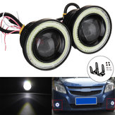 Para 2,5 calowe samochodowe światła przeciwmgielne z COB Angel Eye Halo Ring DRL Projector Lens Driving Light Kit