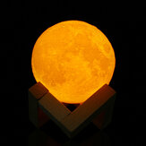Lámpara de mesa Luna de 8 cm con sensor táctil 3D, luz nocturna LED que cambia de color, regalo para niños mediante USB