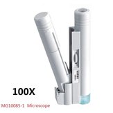 Mg10085-1 100x LED портативный двойной ламповый 0-2cm диапазон измерения лупы микроскопа