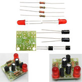5pcs DC 3-14V DIY Einfache LED-Rotlicht-Taschenlampenschaltungssätze DIY Multiharmonisch oszillierender elektronischer Schaltungssatz PCB + Elektronische Komponenten + Anleitungen
