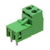 5pcs 5.08mm Pitch 2Pin Plug in Screw PCB Dupont Cable Terminal Block Connector Right Angle