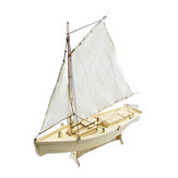 Feilaite Holz Segelboot Montage Modellbausatz Schneideprozess DIY Spielzeug