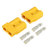 2 conectores tipo plug Anderson de 50A, DC12/24V, plug de alimentação Anderson com 4 terminais amarelos