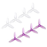 4 Pairs Eachine X140HV Wizard TS130 FPV Racing Drone Spare Part T3056C 3x5.6x3 3-blade Propeller CW CCW Purple Transparent