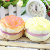 Juguete suave de decoración de pan de piña blandito y colorido de 8 cm