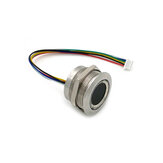 Módulo de sensor de impressão digital capacitivo R503, scanner circular redondo, indicador LED de anel bicolor, controle DC3.3V MX1.0-6pin