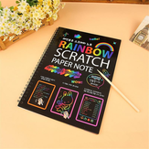 Fun DIY 26cm Big Size Doodling Scratch Painting Paper Blow Children Educational Toys Gift
