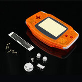 Transparente Orange Shell Housing Caso Capa para Nintendo Game Boy Advance GBA