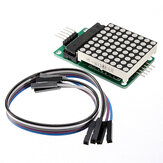 Kit de contrôle de module d'affichage à matrice de points LED MCU MAX7219 avec câble Dupont