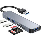 Mechzone 5 IN 1 USB 3.0 Hub Splitter محول Docking Station مع USB 3.0 USB 2.0 SD / TF بطاقة فتحة قارئ لأجهزة الكمبيوتر المحمول الكمبيوتر BYL-2103U