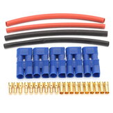 5 coppie di connettori EC3 per batteria Lipo e tubo termoretraibile