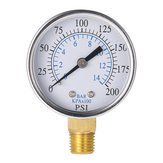 Manometr ciśnieniowy TS-50-14 0-200psi 0-10bar 1/4 NPT Miniaturowy manometr do pomiaru ciśnienia powietrza, hydrauliki i próżni