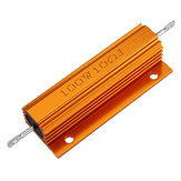 3pcs RX24 100W 10R 10RJ resistor de Alta Potência em Caixa de Metal de Alumínio Casca de Metal Dourada Dissipador de Calor