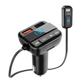 ELEGIANT BTS-004 bluetooth V5.0 FM Transmitter QC3.0 USB Car Charger Digital Display Wireless Radio Adapter Car Kit Working With Apple Siri and Google Assistant