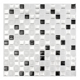 Modern Black White 3D Brick Mosaic Tile Wall Paper Foil Bathroom Kitchen Home Decor Sticker