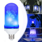 E27-Blau-LED-Flackerflammenlampe mit simuliertem brennendem Feuereffekt, 4 Modi, Festzeltlampe bei 85-265 V Wechselstrom