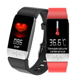 [Medição da temperatura corporal] Bakeey T1 Termômetro Monitor de ECG Coração Monitor de pressão arterial SpO2 Monitor de saúde GPS Run Route Track Smart Watch