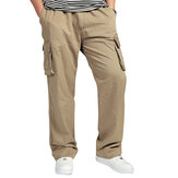 Mens Multi Pocket Casual Hosen Baumwolle Overalls Hosen Plus Größe Cargo Pants