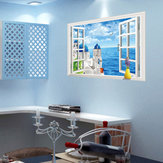 مييكو الإبداعية نافذة وهمية مشهد البحر القابل للإزالة خلفية ديكور ملصق جدار ديكور 