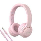 BlitzWolf® BW-PCE Kabel-Kopfhörer Stereo Faltbar Soft Kinder-Headset 3,5-mm-Buchse Verstellbarer Over-Ear-Kopfhörer mit Mikrofon