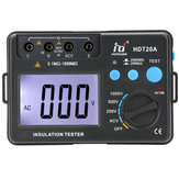 HD HDT20A Тестер сопротивления изоляции Megohmmeter Вольтметр Электронный диагностический инструмент 1000V с LCD Подсветка