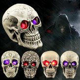 Halloween Human Prop Resin Skull LED Night Lights Decorative Novelty Pranksters Halloween Supplies
