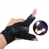 Universal Rescue Finger Gloves with LED Light Flashlight Outdoor Cycling Night Fishing Gloves