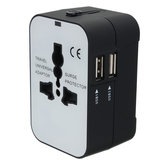 Adaptador de corriente de convertidor de potencia universal Adaptador de enchufe de pared Cargador de pared USB dual