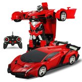 Rastar 1/18 2 w 1 RC Car Wireless Sports Transformation Robot Model Deformation Truck Fighting Toy