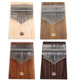 HLURU 17 billentyűs fából készült Kalimba aljnyílással,Fa ujj-zongora kezdőknek