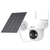 ANRAN 1080P Zewnętrzna kamera bezpieczeństwa WIFI 360 ° Bezprzewodowa kamera PTZ 10000 mAh Zasilana energią słoneczną kamera do nadzoru domu z wodoodpornością IP65 2-kierunkowy dźwięk z wykrywaniem ruchu 65 stóp Night Vision