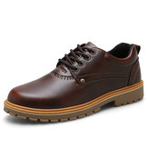 Men Casual Business Soft Cuir lacets Low Oxfords Haut Chaussures