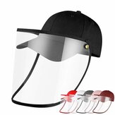 Männlicher weiblicher Schutzhut Abdeckung faltbar Anti-Fog verhindert Tropfen Baseball-Kappen-Hut vom Ausbreiten Abnehmbare PVC-Maske Schutzkappe.