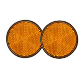 2 piezas de reflectores redondos de 2 pulgadas color naranja universales para motocicletas, ATV, bicicletas y motos de cross