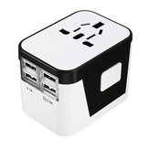 AUGIENB Global Universal Conversion Plug Socket 4 USB Travel Adaptador