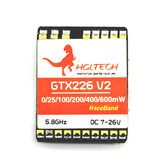 HGLRC GTX226 V2 5.8G 48CH PIT / 25mW / 100mW / 200mW / 400mW / 600mW Değiştirilebilir FPV Verici VTX RP-SMA Kadın 