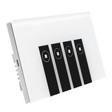 4-Gang-1-Weg-WIFI-Smart-Wandlichtschalter mit Fernbedienung Touch-US-Panel-APP, der mit Alexa Echo funktioniert