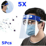 5 τμχ Διαφανής ρυθμιζόμενη ασπίδα πλήρους προσώπου Πλαστική κατά της ομίχλης Προστατευτική μάσκα κατά της σούβλας