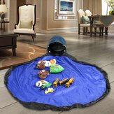 Portable Kids Toy Storage Bag Drawstring Play Mat For Toys Clean-up Storage Container