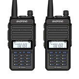 2 DB BAOFENG X3-Plus 9500mAh 8W Háromsávos Rádió Walkie Talkie 20 KM Vízálló UHF/VHF Adásvevő 220MHz Rádióadó Fekete EU Csatlakozó
