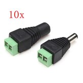 10 x Male Female 12V DC Power Plug Jack Adapter Connector 5.5x2.1mm for CCTV
