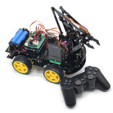 DIY carro com braço robótico meArm para programação Ardunio com controle remoto sem fio PS