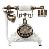 Telefono fisso vintage con piastra girevole e rotella a disco, telefoni antichi a filo per ufficio, casa, hotel
