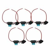 5x Waterproof Car Auto 15Amp In Line Blade Fuse Holder Fuses 