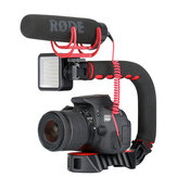 Ulanzi U-Grip Pro Mini Alça Estabilizador com Triplo Sapato Frio Mount Camera Smartphone Video Card Card Portátil para DSLR